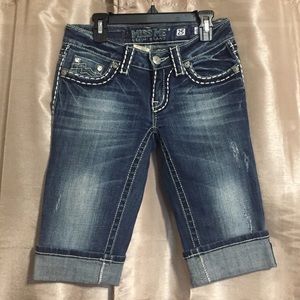 Miss Me Bermuda’s Capris Denim Jeans Women’s 25